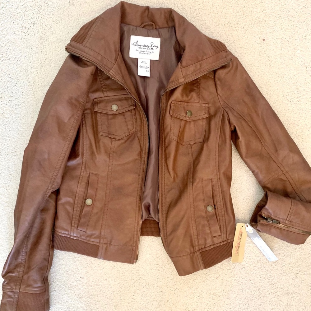 American Rag Cie - Pleather Cognac Jacket